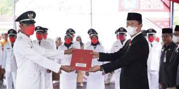 Lantik 38 Sangadi Terpilih, Bupati Bolsel: Jahit Kembali Silaturahmi Usai Pilsang