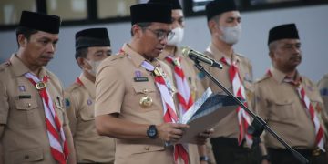 Bupati Sachrul Dilantik Jadi Ketua Mabicab Gerakan Pramuka Boltim