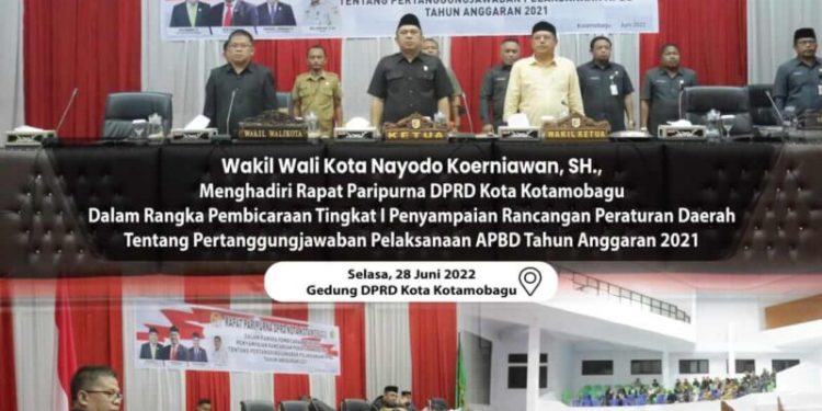 Nayodo Hadiri Paripurna Pertanggungjawaban APBD 2021