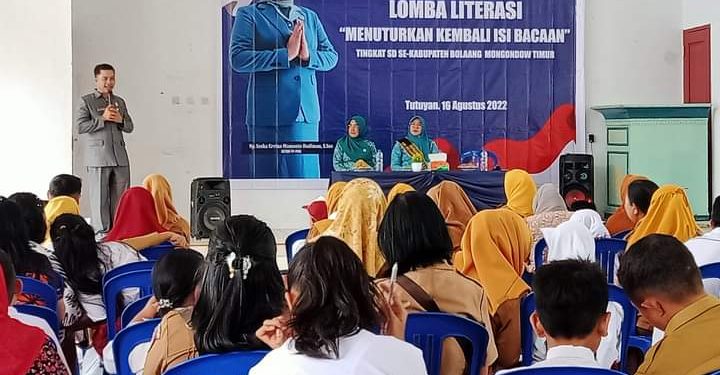 Gandeng Disdikbud, TP PKK Boltim Gelar Lomba Literasi Tingkat SD