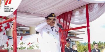 Bupati Limi Mokodompit Irup Peringatan HUT ke-77 Kemerdekaan RI