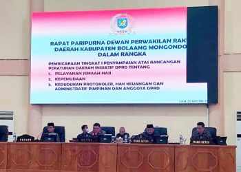 DPRD Bolmong Paripurnakan Tiga Ranperda Inisiatif