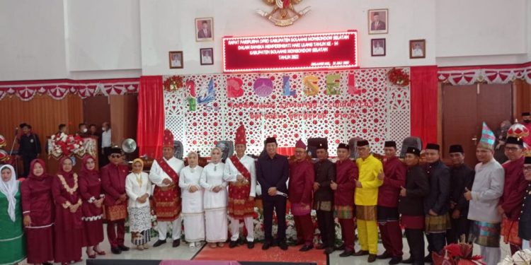 Dihadiri Wagub Sulut, DPRD Bolsel Gelar Paripurna Hut Ke-14