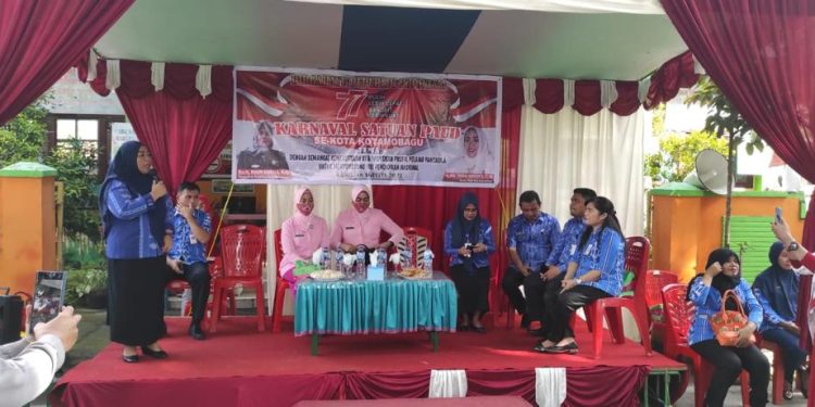 Meriakan HUT RI, Bunda PAUD Kotamobagu Lepas Karnaval Anak