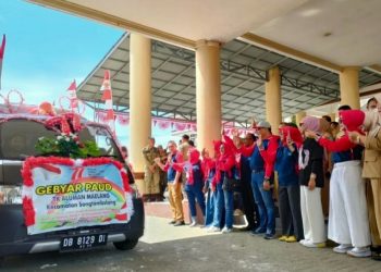 Bupati Limi Mokodompit Lepas 253 Peserta Karnaval Gebyar PAUD