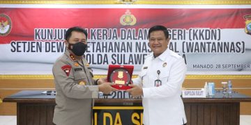 Polda Sulut Terima Kunjungan Kerja Dalam Negeri Setjen Wantannas RI