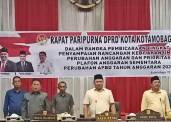DPRD Kotamobagu Gelar Paripurna KUA PPAS Perubahan