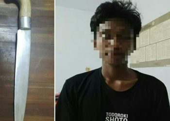 Respon Laporan Warga, Polsek Belang Amankan Pria Mabuk Bawa Sajam di Desa Borgo