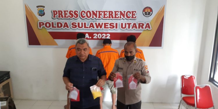 Dit Resnarkoba Polda Sulut Amankan Dua Tersangka Sabu di Minahasa Tenggara