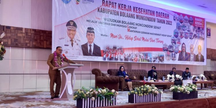 Bupati Limi Mokodompit Buka Rapat Kerja Kesehatan Daerah Tahun 2022
