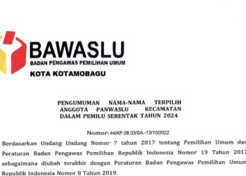 Tiga Besar Panwascam Ditetapkan, Berikut Nama-namanya