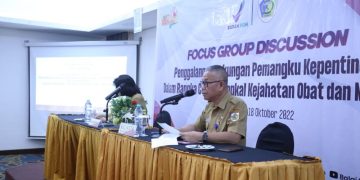 Teddy Makalalag Hadiri Sekaligus Buka FGD Cegah Tangkal Kejahatan Obat dan Makanan