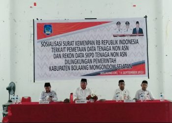 Gelar Sosialisasi Surat Edaran Kementerian PAN-RB, Wabup Bolsel: Diperlukan Pemetaan dan Pendataan THL
