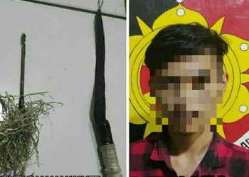 Bawa Panah Wayer Dini Hari, Pemuda YP Diamankan Tim Resmob Polres Bitung