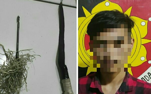 Bawa Panah Wayer Dini Hari, Pemuda YP Diamankan Tim Resmob Polres Bitung