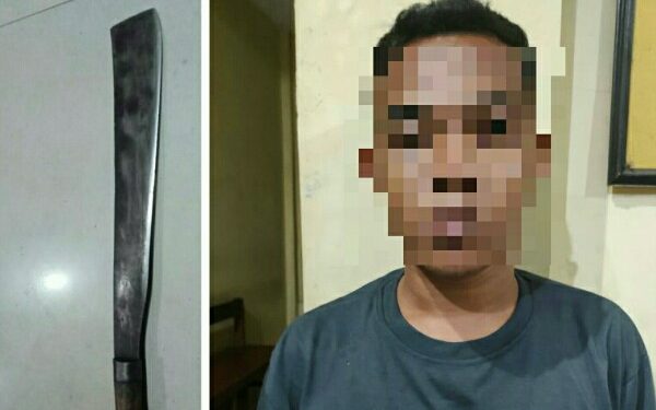 Polisi Amankan Pelaku Penganiayaan dengan Parang di Kakenturan Satu Bitung