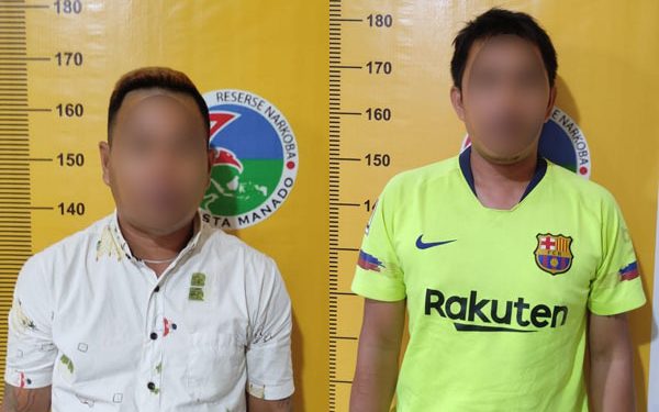 Polresta Manado Amankan Dua Pria Terduga Pengedar Sabu