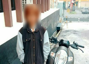 Diduga Curi Sepeda Motor, Seorang ABG Perempuan Diamankan di Mako Polres Bitung