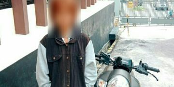 Diduga Curi Sepeda Motor, Seorang ABG Perempuan Diamankan di Mako Polres Bitung