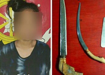 Lakukan Pengancaman dengan Sajam, Perempuan ini Dibekuk Tim Resmob Polres Bitung