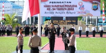 Polda Sulut Gelar Upacara Hari Sumpah Pemuda ke-94 Tahun 2022