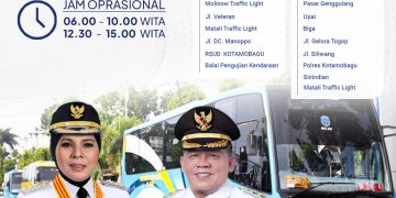 Setelah di Launching, Berikut Jalur dan Jam Operasi Bus Gratis Milik Pemkot Kotamobagu