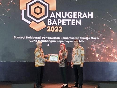 Wali Kota Terima Penghargaan Bapeten Award 2022