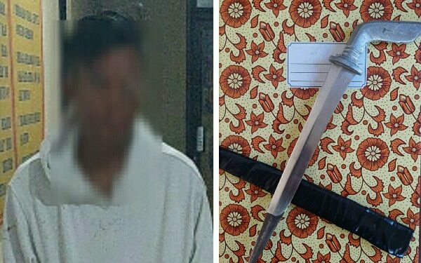 Dipergoki Warga Lakukan Pencurian, Pria Pembawa Sajam ini Diamankan Polsek Singkil