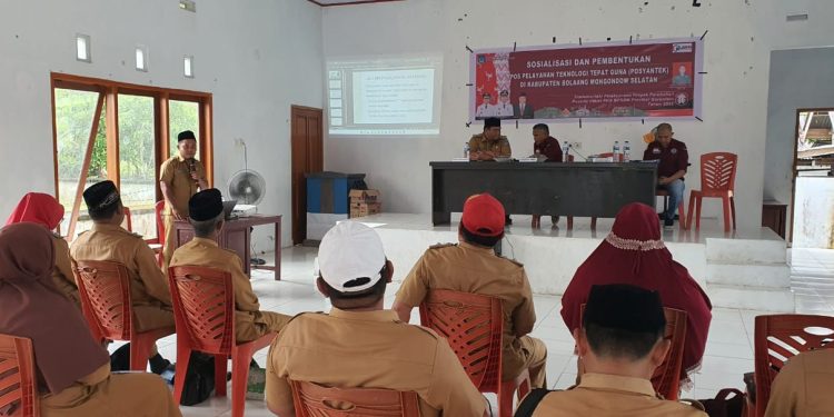 Dinas PMD Bolsel Gelar Sosialisasi dan Pembentukan Posyantek di Tiga Kecamatan