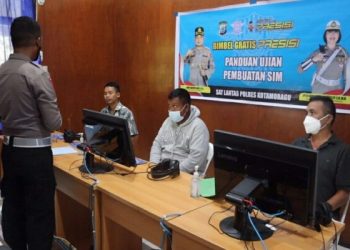 Puluhan Warga yang Belum Lulus Ujian Penerbitan SIM, Dapat Bimbel Gratis dari Satlantas Polres Kotamobagu