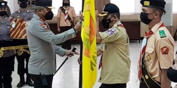 Kapolda Sulut Lepas Kontingen Pramuka Saka Bhayangkara Ikuti Pertikaranas di Palembang