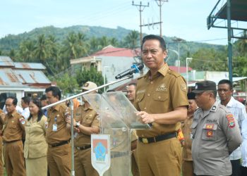 Bupati Sachrul Pimpin Apel Kerja Pemkab Boltim di Kecamatan Nuangan