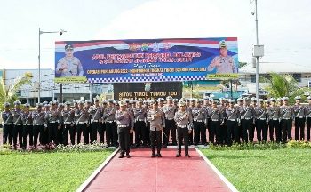 Polda Sulut Gelar Apel Penyambutan Personel Purna Tugas Pengamanan KTT G20 BKO Polda Bali