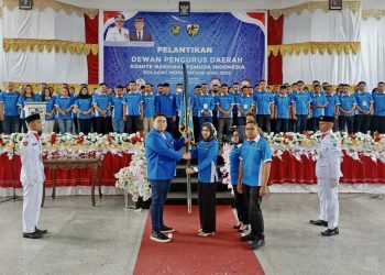 Dihadiri Bupati, Rio Lantik Pengurus KNPI Bolmong Periode 2022-2025