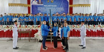 Dihadiri Bupati, Rio Lantik Pengurus KNPI Bolmong Periode 2022-2025