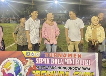 Ketua KNPI Bolmong Hadiri Turnamen Sepak Bola Putri se-BMR