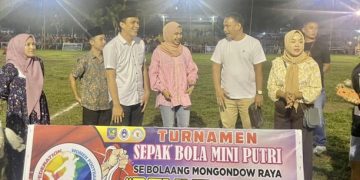 Ketua KNPI Bolmong Hadiri Turnamen Sepak Bola Putri se-BMR