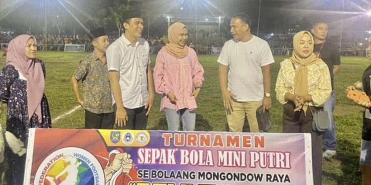Ketua KNPI Bolmong Hadiri Turnamen Sepak Bola Putri se-BMR
