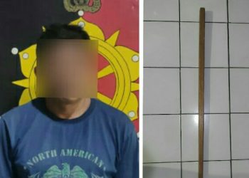 Selisih Paham dan Pukul Tetangga Pakai Sebatang Kayu, IP Diamankan Tim Resmob Polres Bitung