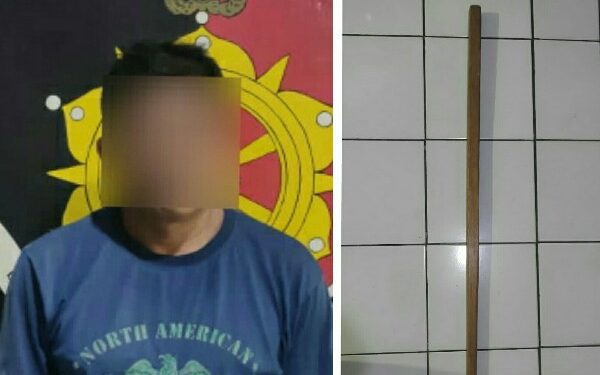 Selisih Paham dan Pukul Tetangga Pakai Sebatang Kayu, IP Diamankan Tim Resmob Polres Bitung