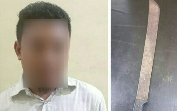 Ancam Mertua Pakai Parang, MA Diringkus Resmob Polsek Maesa