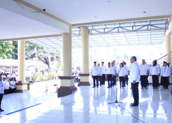 Limi Mokodompit Pimpin Apel Kerja Perdana Tahun 2023