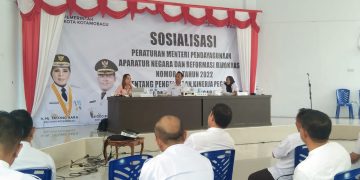 Pemkot Kotamobagu Sosialisasikan Permen PAN RB No 6 Tentang Pengelolaan Kinerja ASN