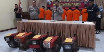 Polisi Bekuk Komplotan Pencuri Mesin Traktor di Kotamobagu dan Bolmong Raya
