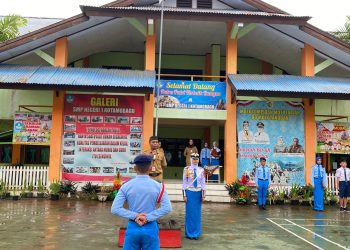 SMA Wira Bhakti Gorontalo Upacara di SMP Negeri 1 Kotamobagu