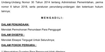 Pemkot Kotamobagu Menang di PTUN, Dolfi Cs Diganjar Bayar Biaya Perkara
