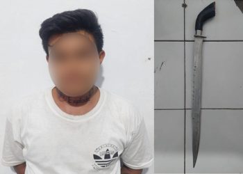 Kedapatan Bawa Senjata Tajam, Pria Aertembaga ini Diamankan Tim Resmob Polres Bitung