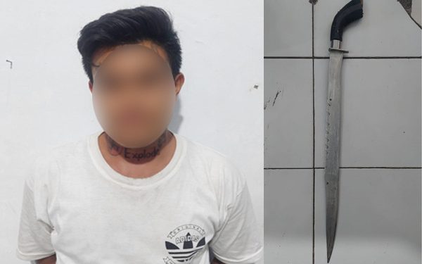 Kedapatan Bawa Senjata Tajam, Pria Aertembaga ini Diamankan Tim Resmob Polres Bitung