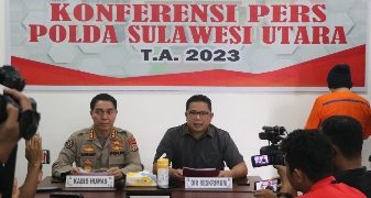 Polda Sulut Gelar Press Conference Penanganan Kasus Dugaan Cabul di Panti Asuhan Bolmong