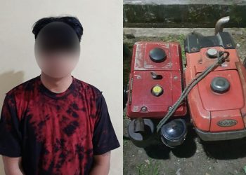 Polres Bolsel Amankan Terduga Pelaku Pencurian Dua Mesin Traktor di Helumo
